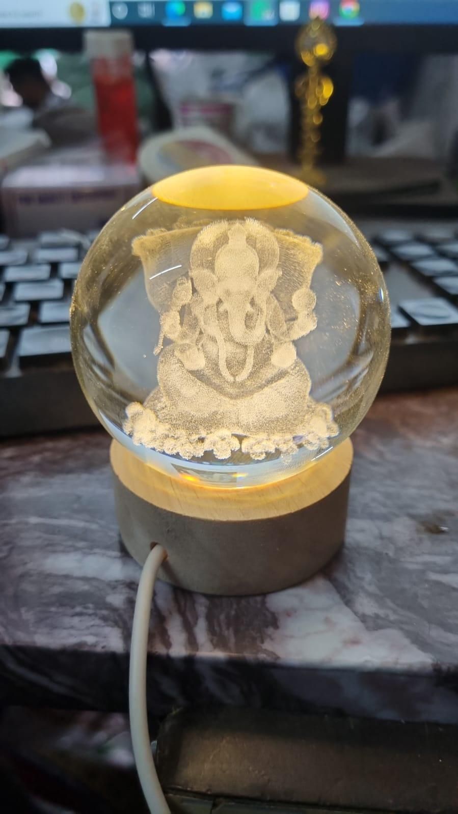 Ganesh Crystal LED Lamp
